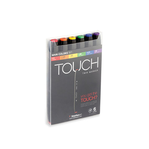 Set x 6 Touch Twin Marker Escala Colores Principales (Main Colors)