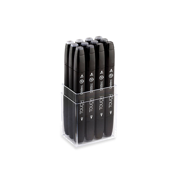 Set x 12 Touch Twin Marker Escala Colores Grises (Cool Grey)